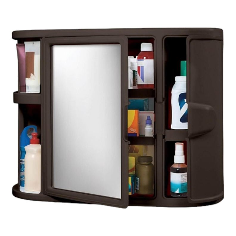 Botiquin Plastico para Baño Cafe 59.8x19.3x46.5 cm Rimax-0