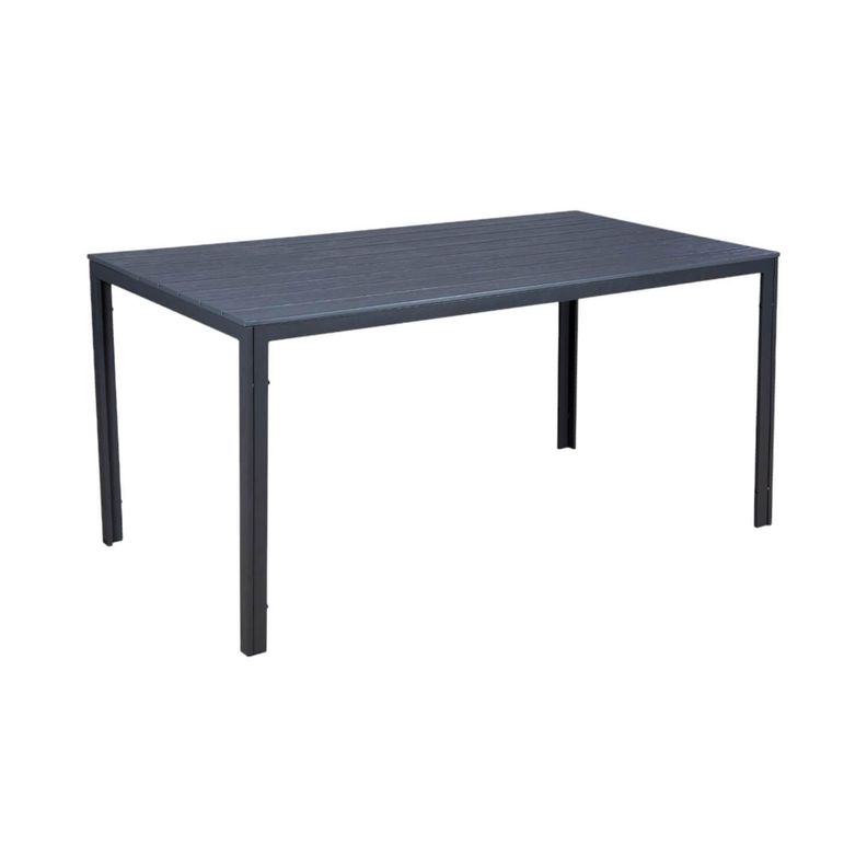 Mesa Terraza Polywood Impermeable 156x78cm Gris Northwest-0