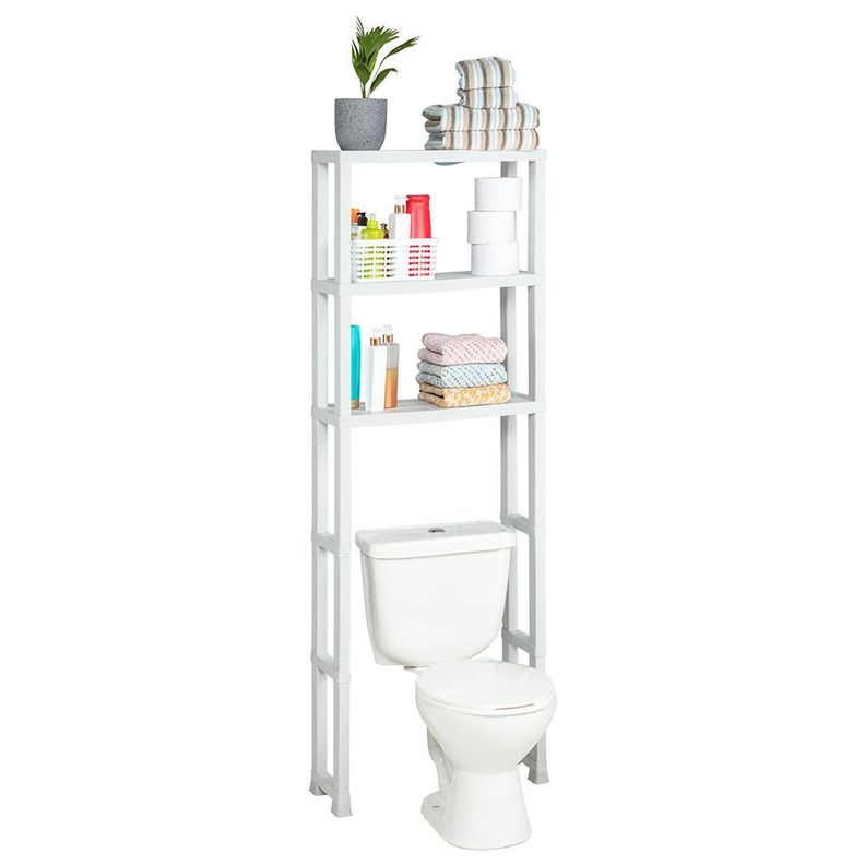 Estante Organizador De Baño 3N Blanco 61x25x171Cms Rimax-0