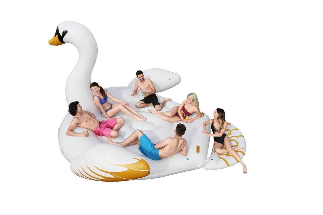 Flotador Gigante Cisne 429X330Cm Bestway Blanco