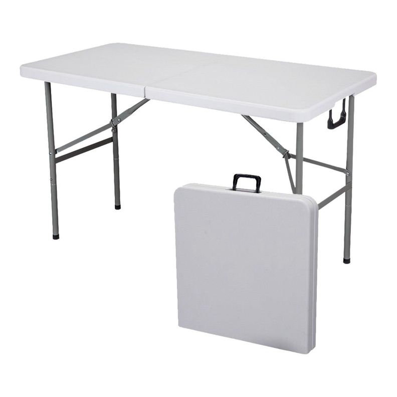 Mesa Plegable Rectangular 180x70x73,5 Cms Blanca Northwest-0