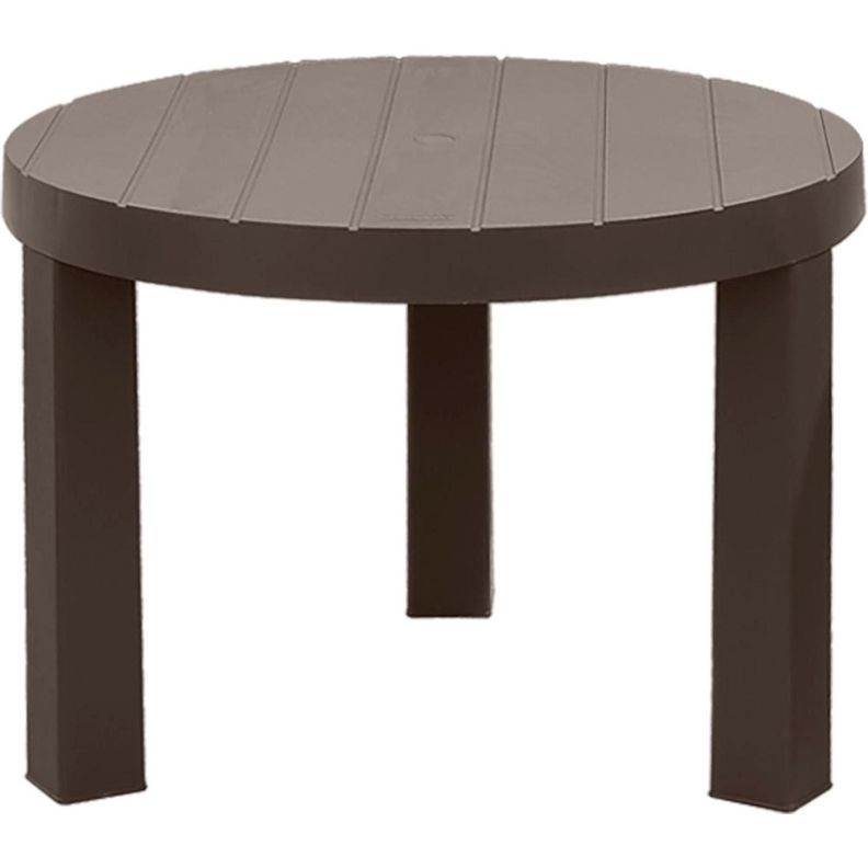 Mesa Plastico Redonda Café 60 cm Baru Rimax-1