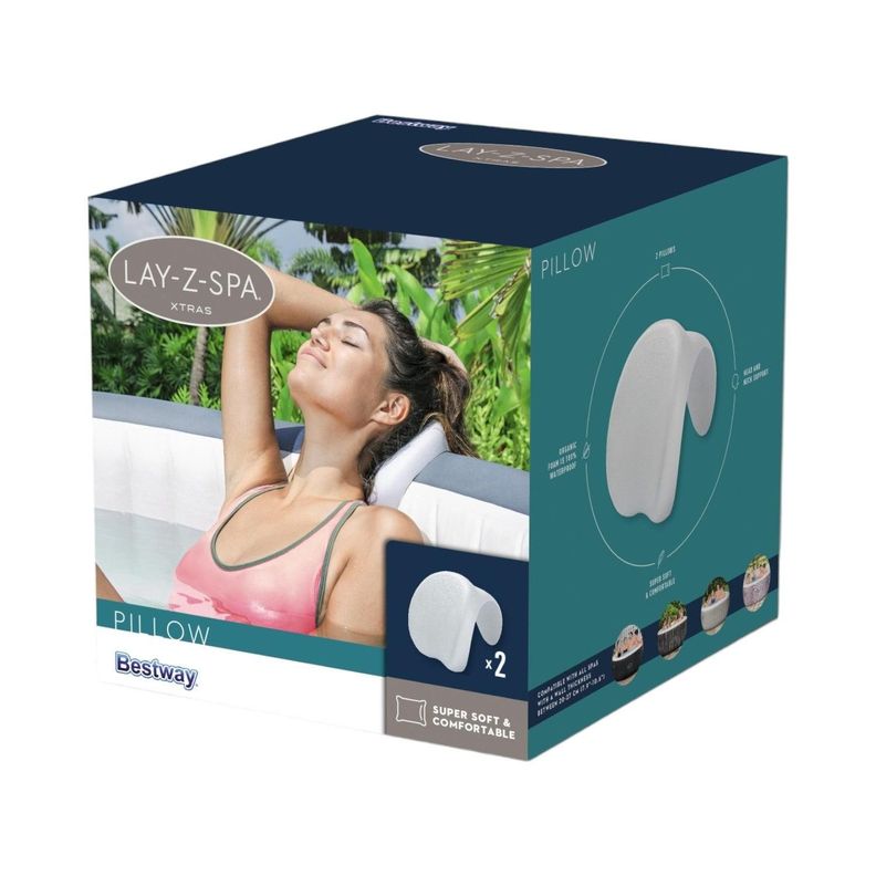 Reposa Cabeza Espuma PU (2 uds) para Hot Tub Inflable Bestway-2