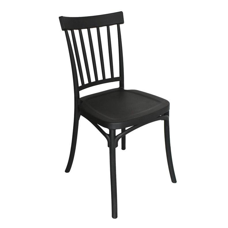 Silla Plastico Apilable Deco Viken Negra Escandinavia Negro