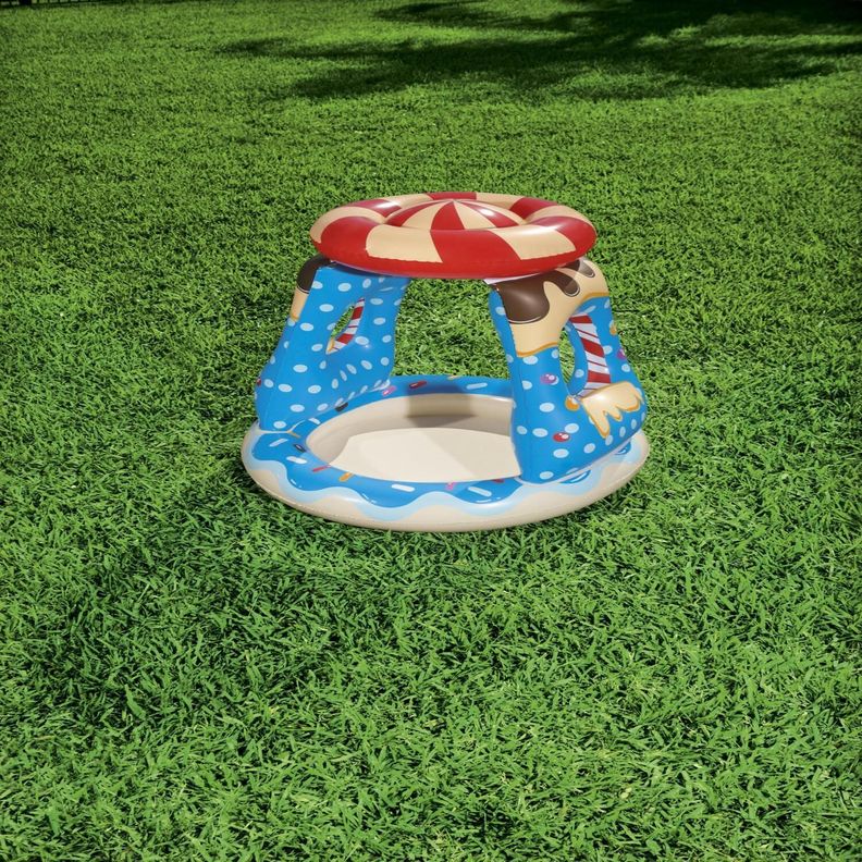 Piscina Inflable Bestway Con Techo Para Bebés 91X91X89Cm-4