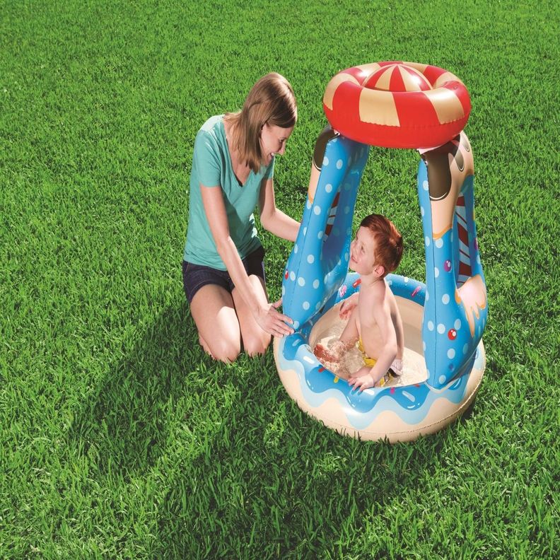 Piscina Inflable Bestway Con Techo Para Bebés 91X91X89Cm-5