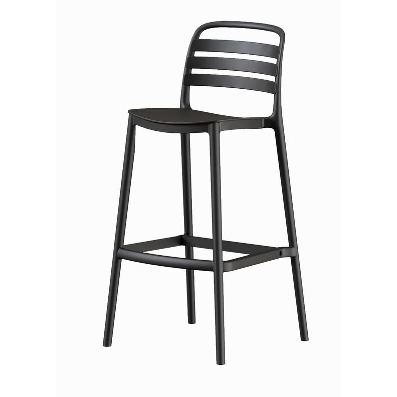 Piso Taburete Silla alta bar cocina Ragnar 75cm Negra Negro