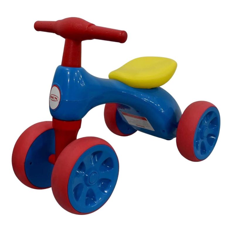 Triciclo Correpasillo Aprendizaje 4 ruedas Azul Bex-3