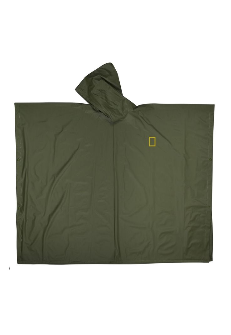Poncho Impermeable Verde National Geographic-1