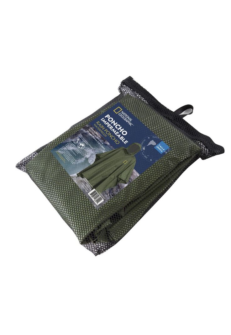 Poncho Impermeable Verde National Geographic-2