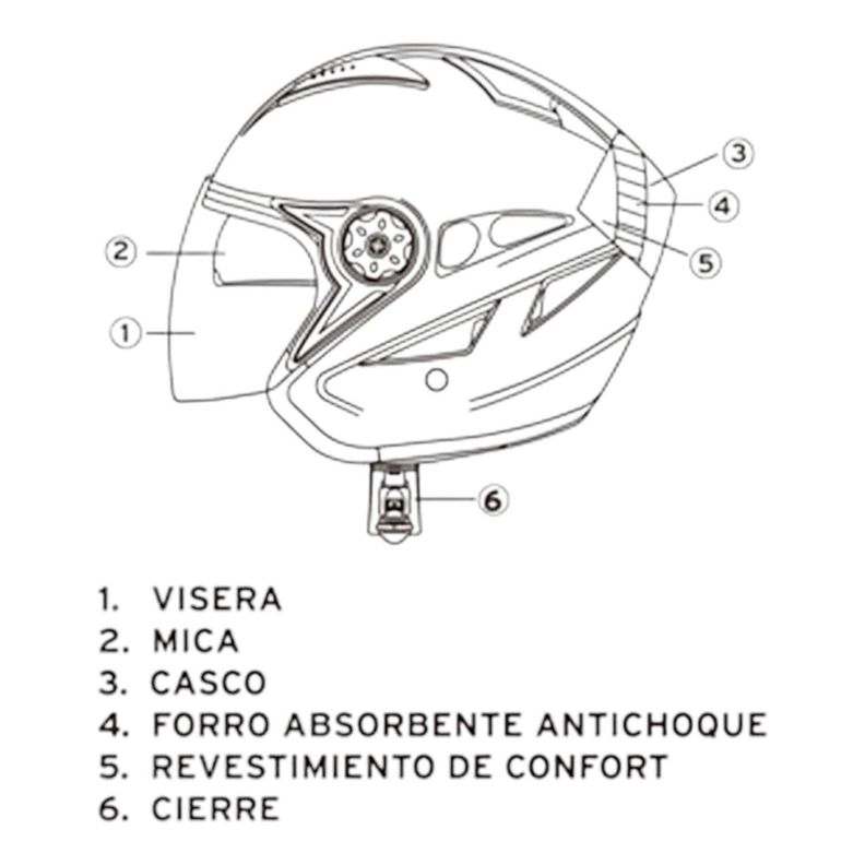 Casco Full Face Bx529 Talla M Deep Blue Certificado ECE-8