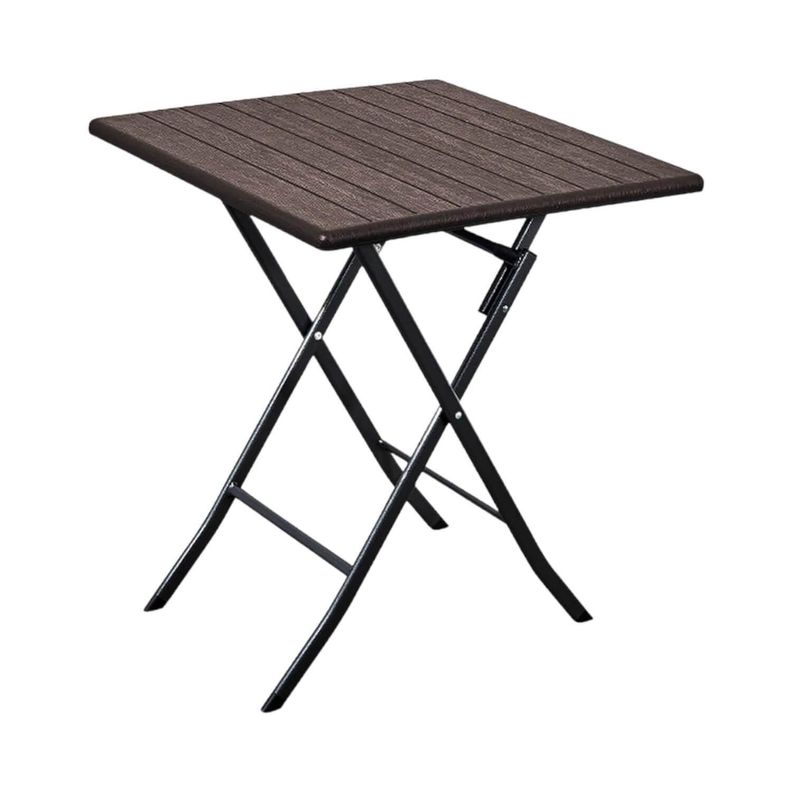 Set 2 sillas + Mesa Cuadrada Plegable 61x73 Café Northwest-3