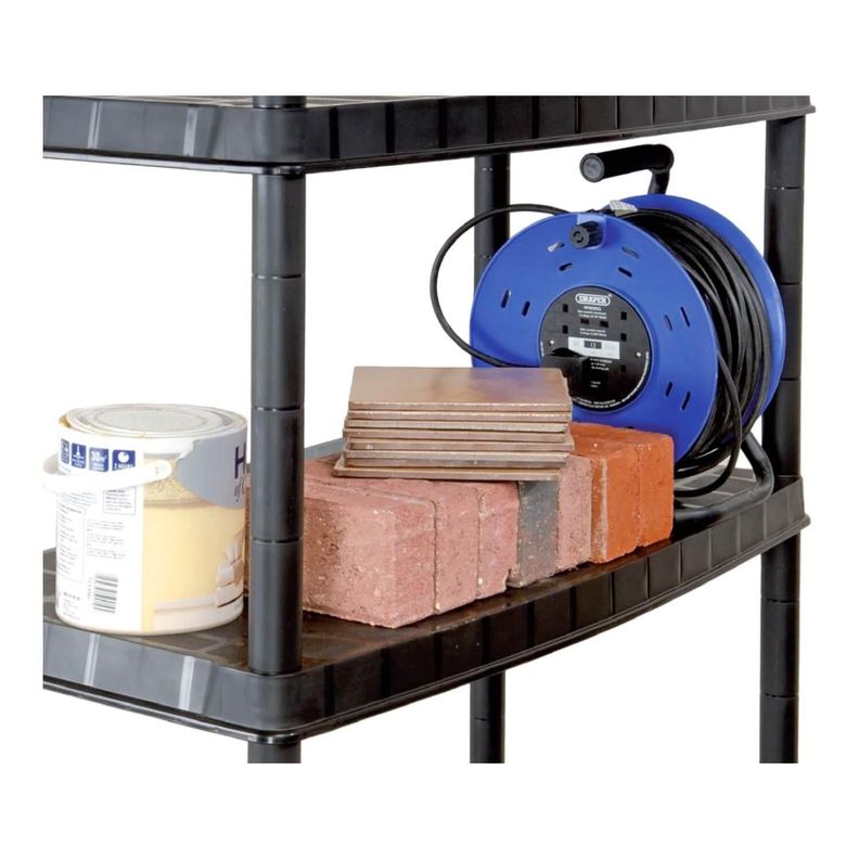 Estante Repisa Rack Plastico 5 Niveles 85X40X185Cm Negro Ram-2