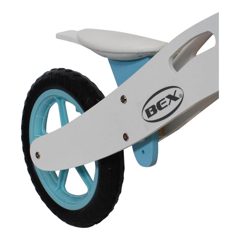 Bicicleta Madera Equilibrio Aprendizaje Sin Pedal Azul Bex-3