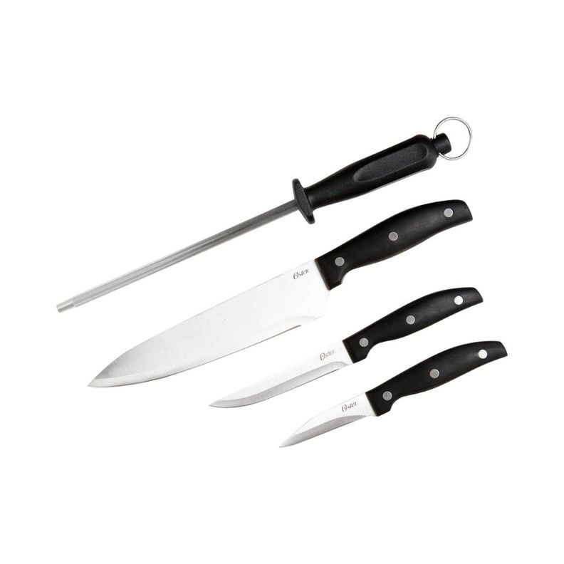 Set Cuchillos Acero Inoxidable y Afilador Granger 4Pcs Oster-2