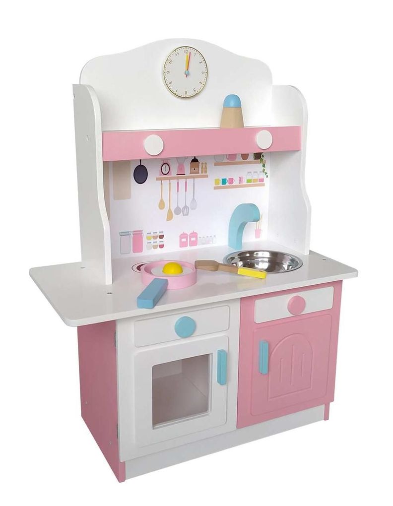 Cocina De Madera Blanca + Accesorios 47X24X64 Cm Gamepower-0