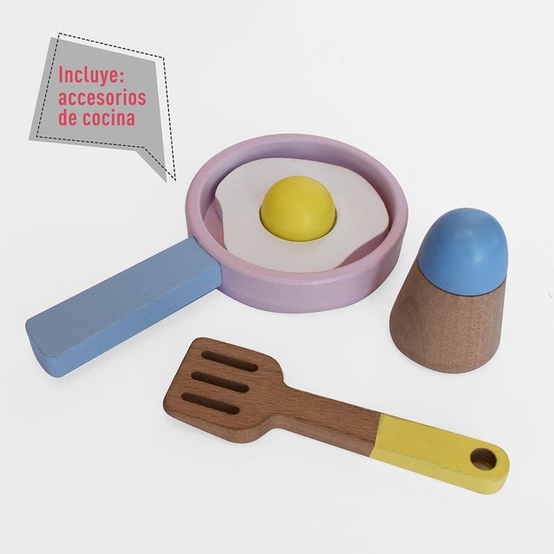 Cocina De Madera Blanca + Accesorios 47X24X64 Cm Gamepower-1