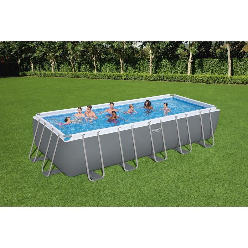 Piscina Power Steel™ Gris Oscuro 6.40M X 2.74M X 1.32M Pool Set / 19,281 L-4