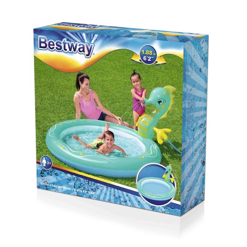Piscina Inflable Caballito de Mar 1.88m x 1.60m x 86cm-1