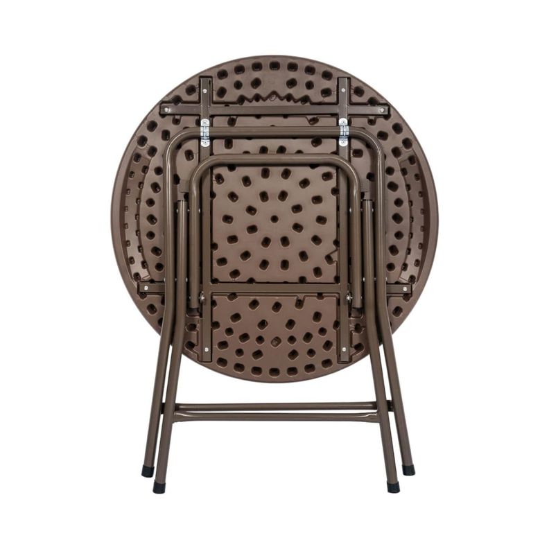 Mesa Plegable Redonda 80x74 Cms Rattan Café Northwest-1