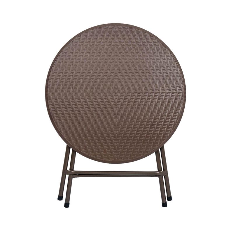 Mesa Plegable Redonda 80x74 Cms Rattan Café Northwest-2