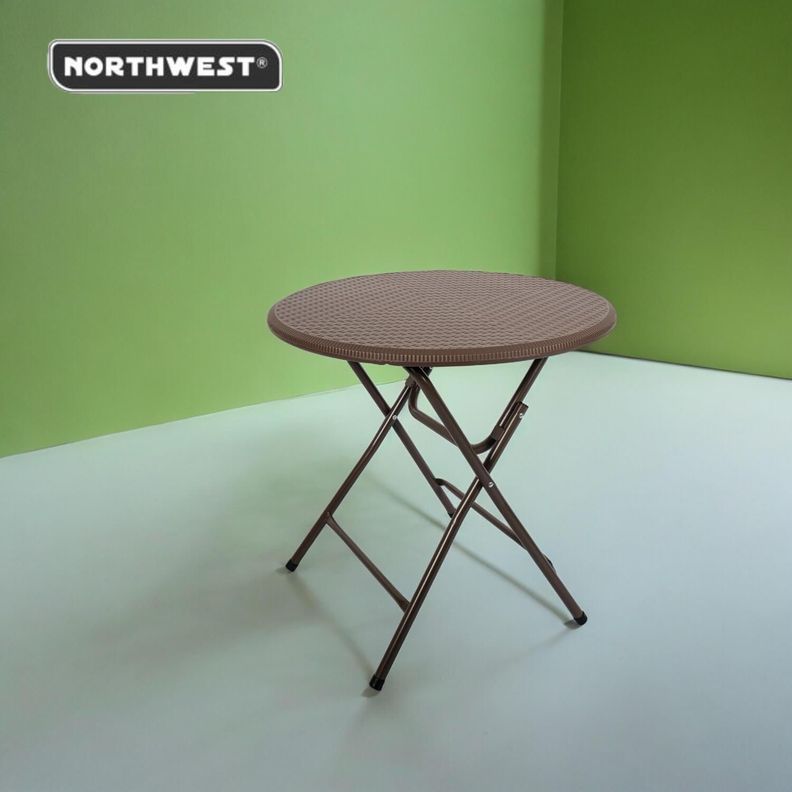 Mesa Plegable Redonda 80x74 Cms Rattan Café Northwest-3