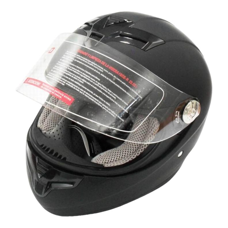 Casco Full Face Bx105 Talla M Color Flat Black Ceritificacion ECE Bex-0