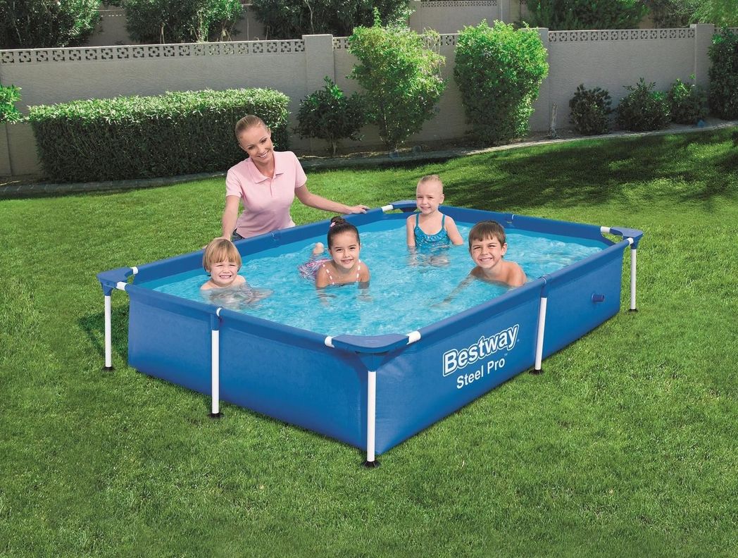 Piscina Bestway Rectangular Steel Pro 2.21MX1.50MX43Cm Azul-2