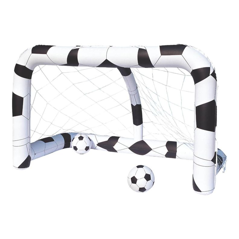 Arco Futbol Inflable + 2 Pelotas para Piscina Bestway-0