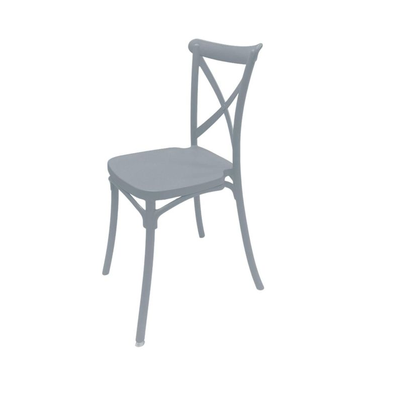 Silla Plastico Apilable Deco Copenhagen Gris Escandinavia