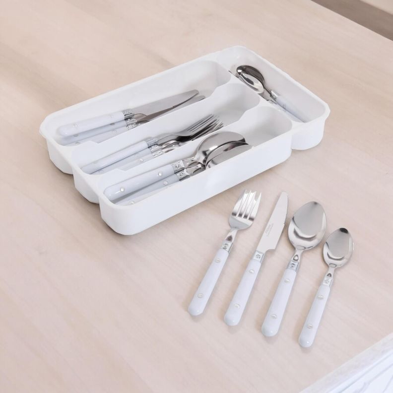 Set De Cubiertos Casual Living 24 Piezas Blanco Gibson Home-1