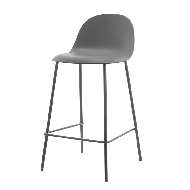 Piso Taburete Silla alta bar cocina Eira 65cm Gris