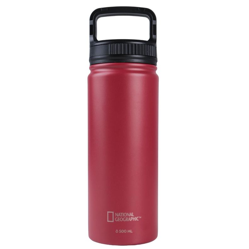 Botella Metalica Termica Boca Ancha 500ml Rojo