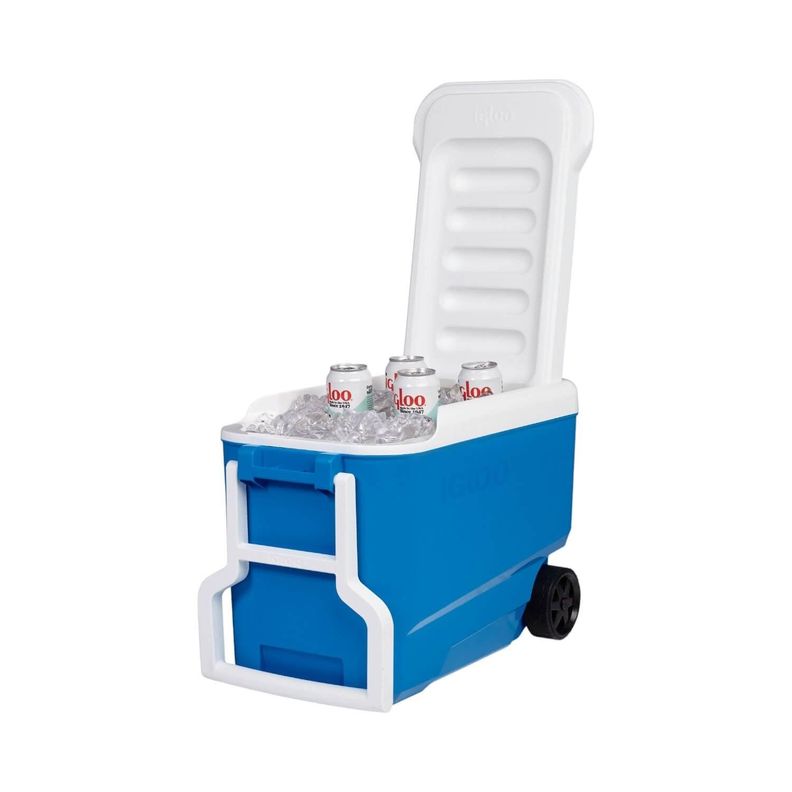 Cooler Nevera Hielera con Ruedas Wheelie Azul 36Litros Igloo-1