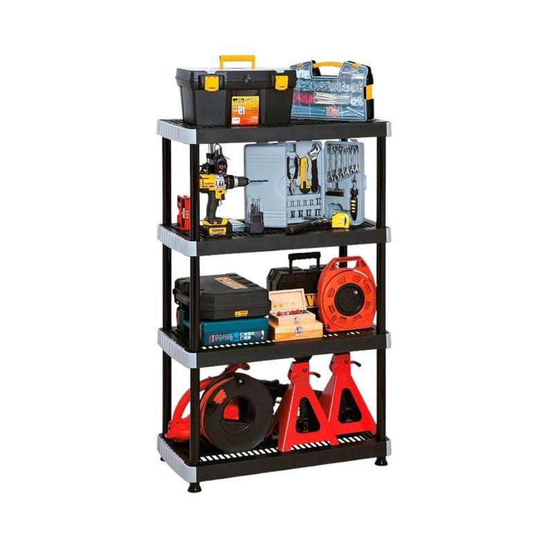 Estante Repisa Rack plastico 4 Niveles 91x45x145cm Rimax-1