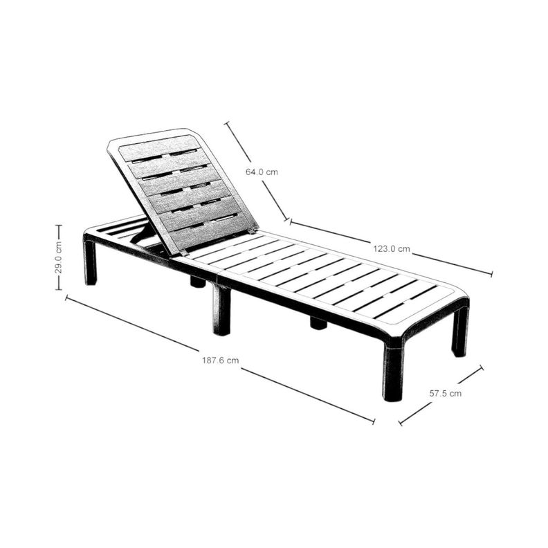 Reposera Piscina Terraza Plastica Plegable Reclinable Rimax-1