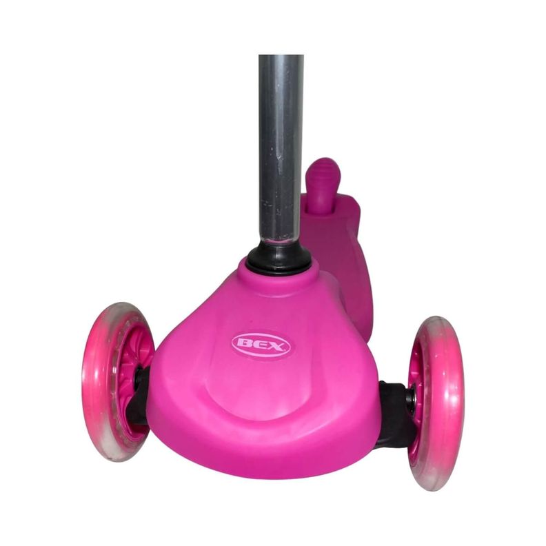 Scooter Monopatin Niño 3 Ruedas Ajustable 50-70Cms Rosa Bex-5