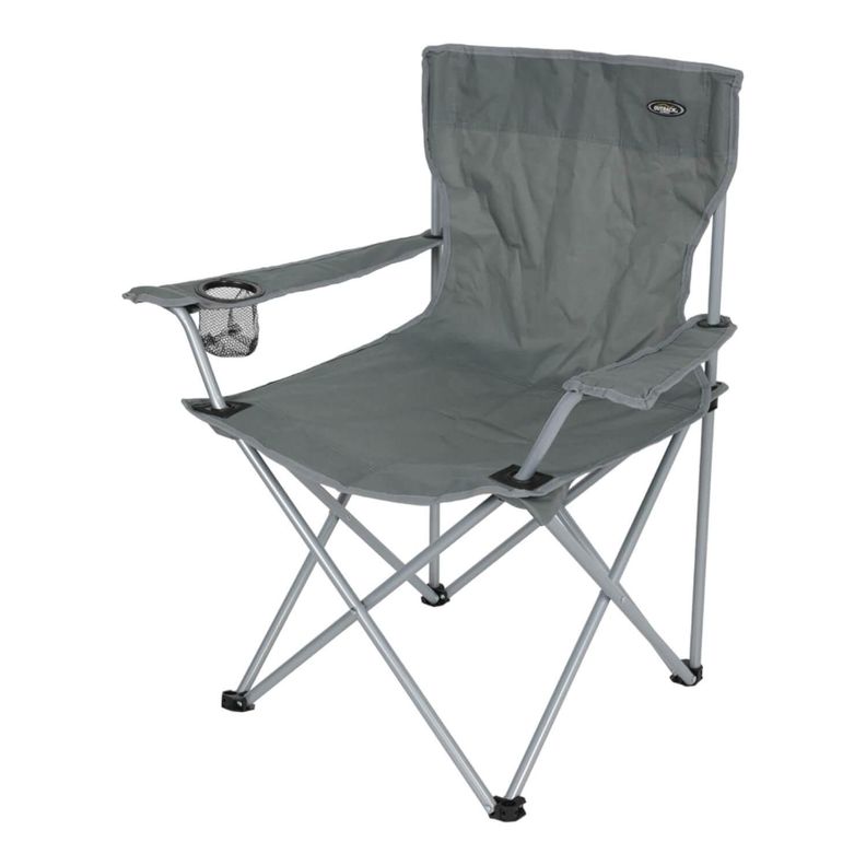 Silla Plegable Outback Con Apoyabrazos Gris-7