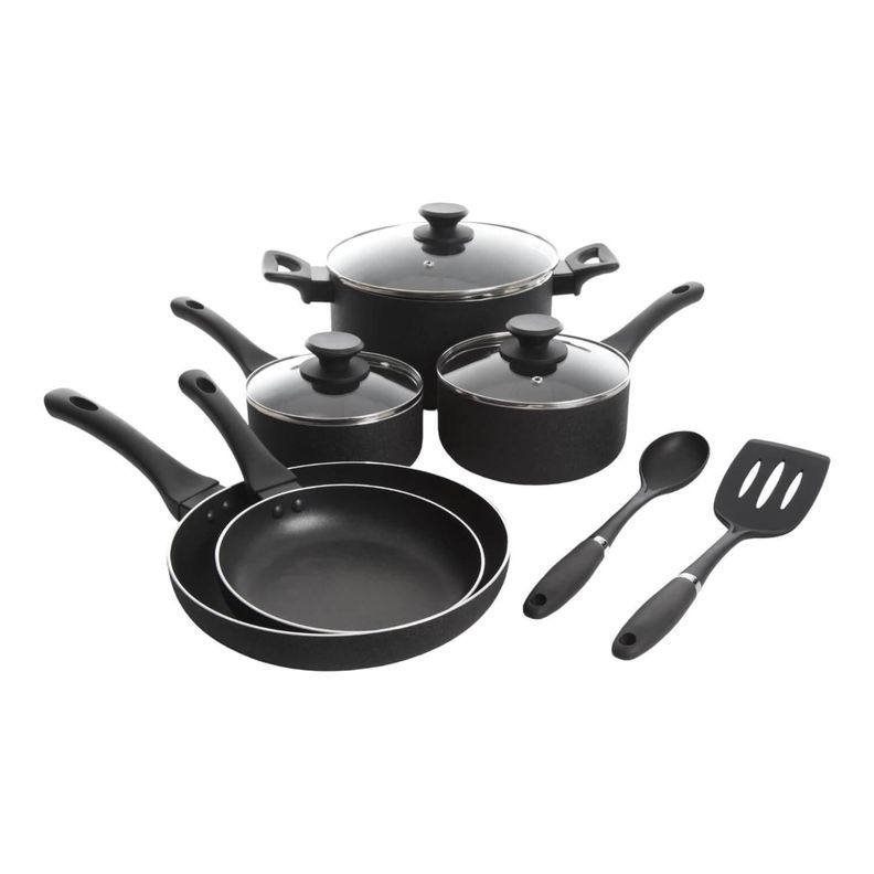 Batería de cocina antiadherente 10 piezas Ashford Oster-0