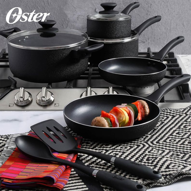 Batería de cocina antiadherente 10 piezas Ashford Oster-3