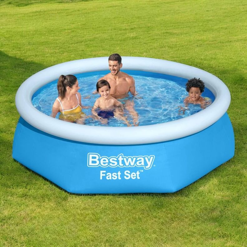 Piscina Bestway Redonda Fácil Armado con filtro 2.44MX61Cm-2