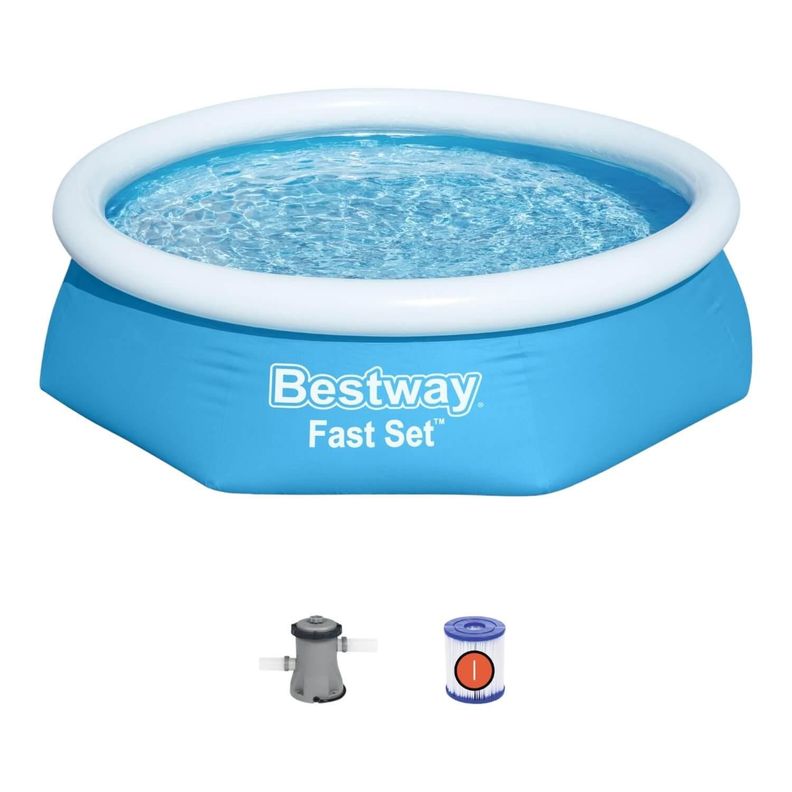 Piscina Bestway Redonda Fácil Armado con filtro 2.44MX61Cm-3