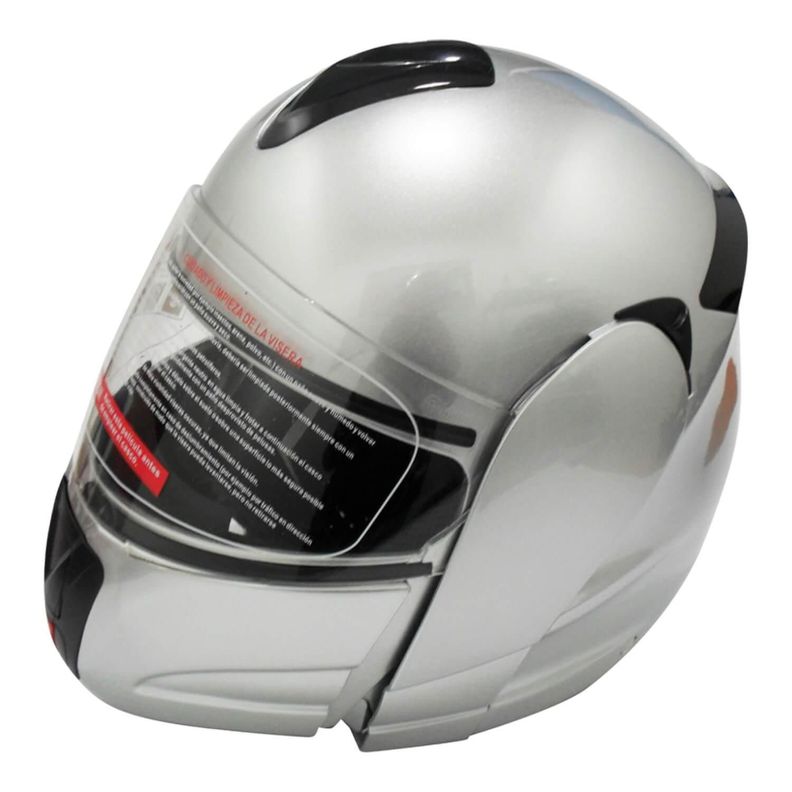 Casco Full Face Bx210 Talla L Silver Bex Certificado DOT-6