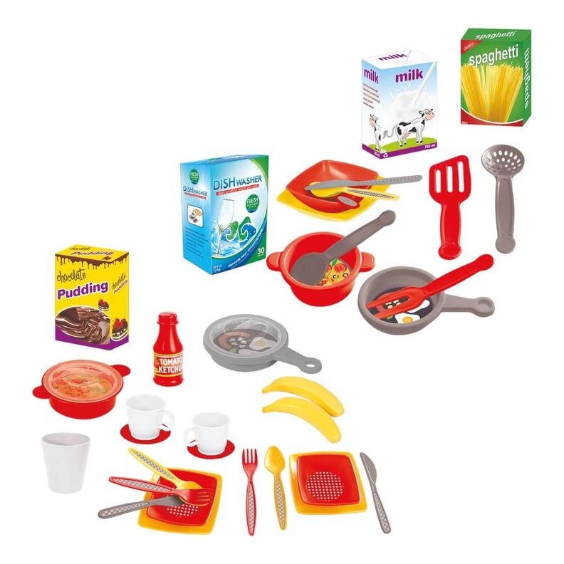 Cocina Juguete Plastica Triple + Accesorio 139x65x100Cm Dolu-1