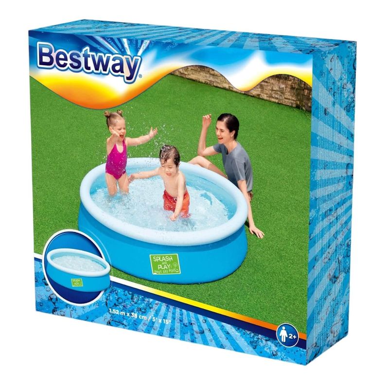 Piscina Bestway Redonda Fácil Armado 1.52MX38Cm Azul-2