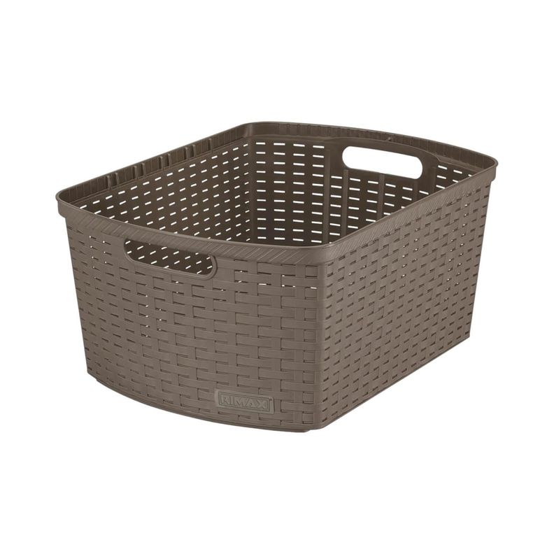 Canasta Plastica Café 39x28x17 cm Shia Rimax-0