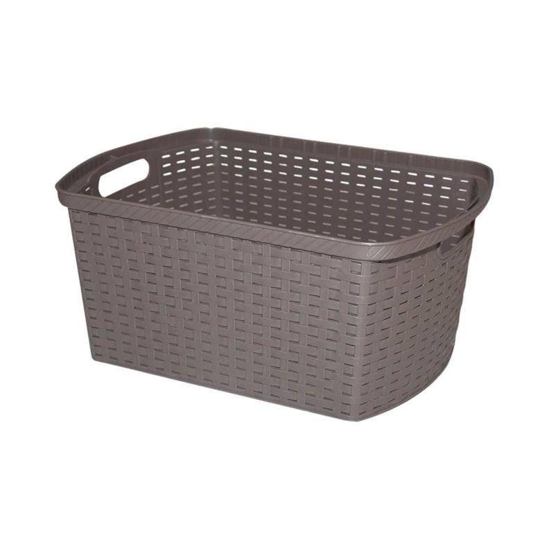 Canasta Plastica Café 39x28x17 cm Shia Rimax-5