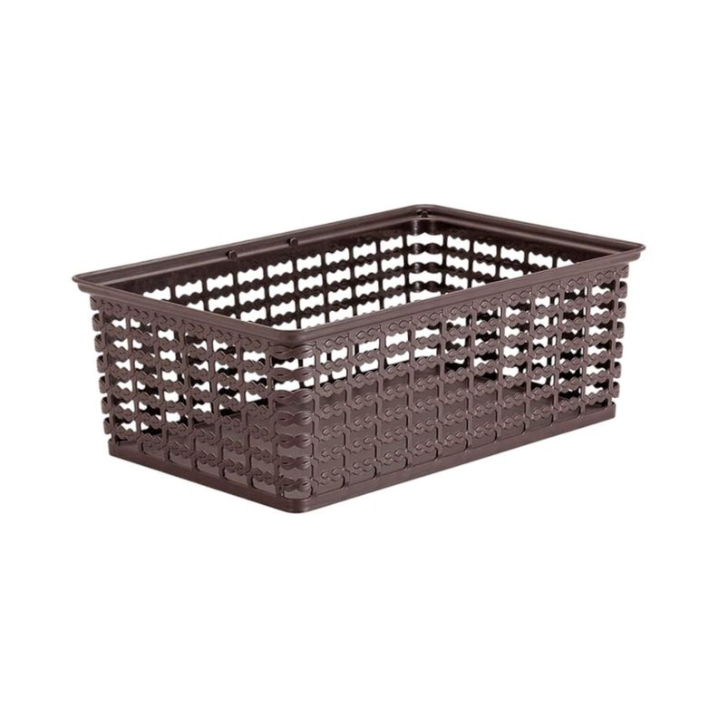 Canasta Plastica Café 35.6X23.6X13 cm Deco Rimax-0