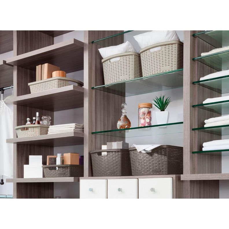 Canasta Plastica Café 35.6X23.6X13 cm Deco Rimax-3