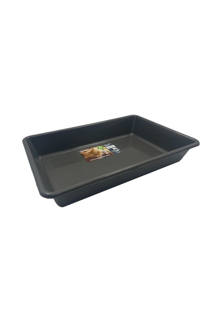 Arenero Bandeja Gato 9 Litros 48X33X8Cm Negro Plastiken-0